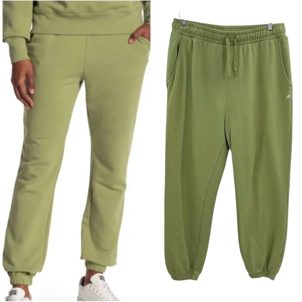 WeWoreWhat Sweatpants Joggers Terry Knit Drawstring Sage Green Size XL